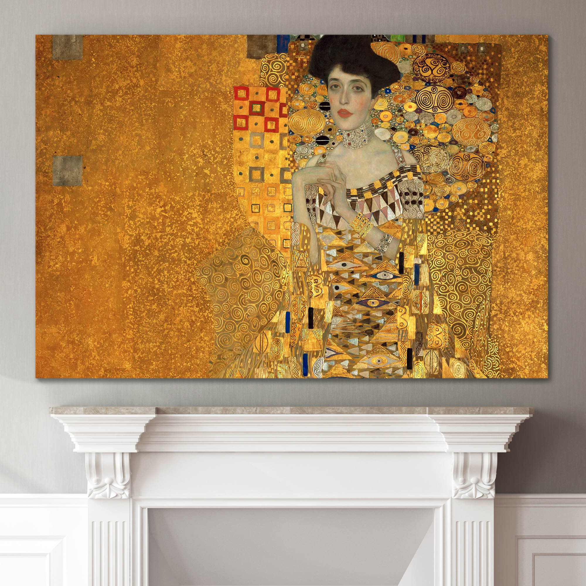 Portrait of Adele Bloch-Bauer I (Landscape) by Gustav Klimt - Canvas Art