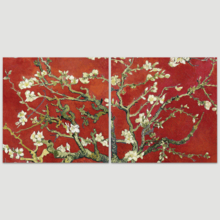 Red Almond Blossom by Van Gogh - Canvas Print