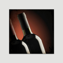 Square Canvas Wall Art - Wine Bottles - Giclee Print Gallery Wrap Modern Home Art Ready to Hang - 12x12 inches