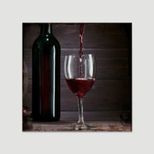 Square Canvas Wall Art - Pouring Wine into Glass - Giclee Print Gallery Wrap Modern Home Art Ready to Hang - 12x12 inches