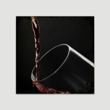 Square Canvas Wall Art - Pouring Wine into Glass - Giclee Print Gallery Wrap Modern Home Art Ready to Hang - 24x24 inches
