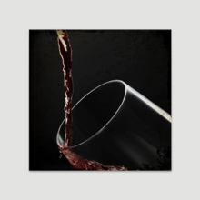 Square Canvas Wall Art - Pouring Wine into Glass - Giclee Print Gallery Wrap Modern Home Art Ready to Hang - 12x12 inches