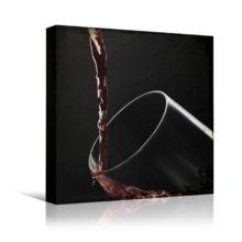 Square Canvas Wall Art - Pouring Wine into Glass - Giclee Print Gallery Wrap Modern Home Art Ready to Hang - 12x12 inches