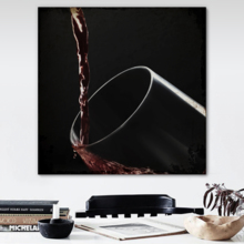 Square Canvas Wall Art - Pouring Wine into Glass - Giclee Print Gallery Wrap Modern Home Art Ready to Hang - 12x12 inches