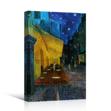 Canvas Wall Art - Cafe Terrace at Night Van Gogh - Poster Giclee Wall Decorations for Living Room High Definition Printed - 16x24 inches