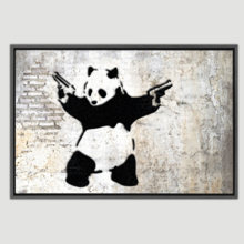 Panda With Guns Stick Em Up by Banksy