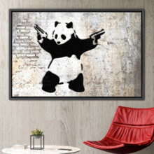 Panda With Guns Stick Em Up by Banksy