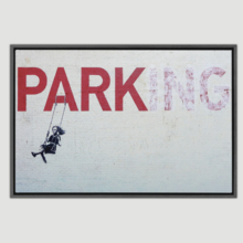 Parking With Girl On A Swing by Banksy