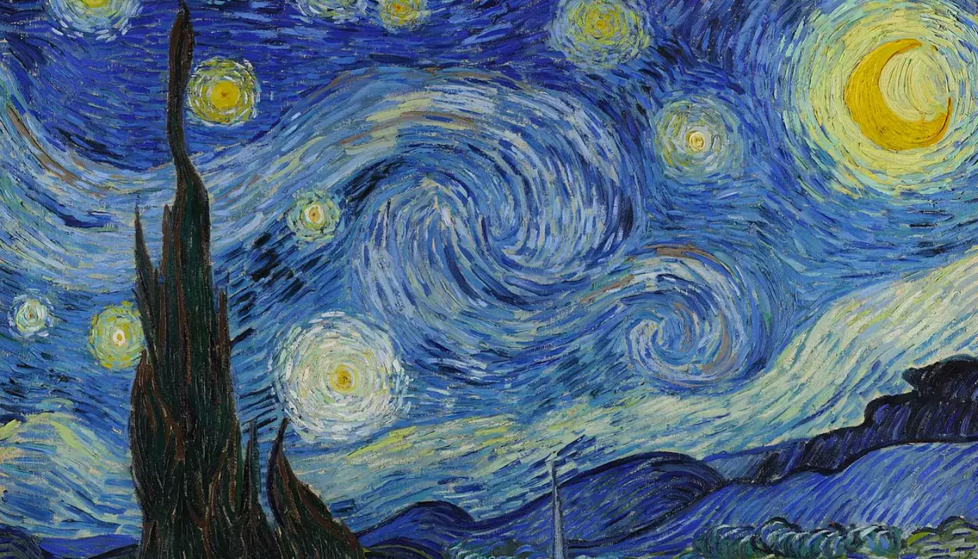 9.4\u04457 inches Copy of Van Gogh on canvas and cardboard