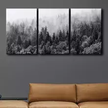 STUNNING MISTY TREES LANDSCAPE CANVAS PICTURE #98 ABSTRACT WALL ART CANVAS A1 A3 